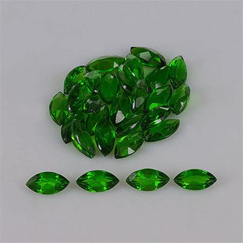 Natural Chrome Diopside 5x10mm 10 Pieces Lot Faceted Marquise