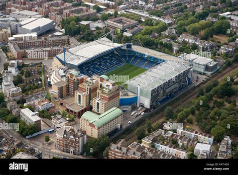 Stamford Bridge Stadium London Aerial View Home Of Chelsea Stock