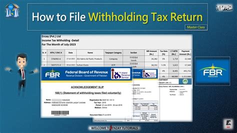 How To File Income Tax Withholding Return WHT Tax Return Filling