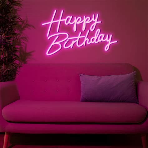 Happy Birthday Led Neon Sign Custom Personalised LED Neon Signs