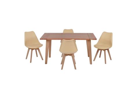Conjunto Mesa de Jantar em Madeira x Vértice Cadeiras Leda Nude em Promoção é no Buscapé