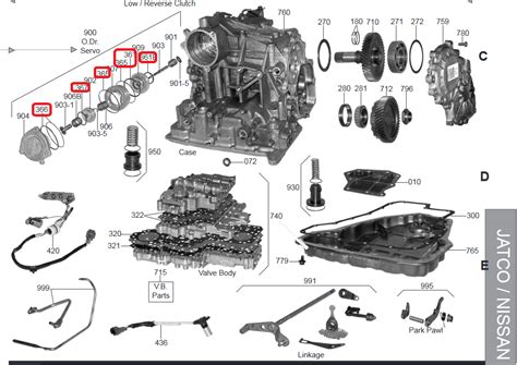 Servo rubber ring kit RE4F03A RE4F03B RE4F03V
