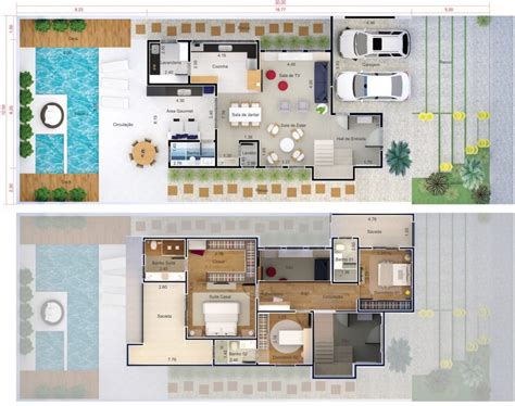 Plantas De Casas Quartos Projetos Variados Para