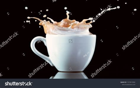 Cappuccino Splash Over 7370 Royalty Free Licensable Stock Photos