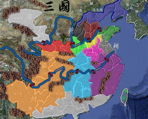 3 Kingdoms China Sanguo Map