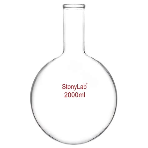 Stonylab Glass Ml Long Neck Round Bottom Flask Borosilicate Glass