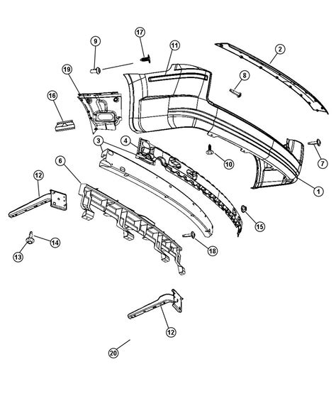 Dodge Grand Caravan Reinforcement Rear Bumper Fascia St Body