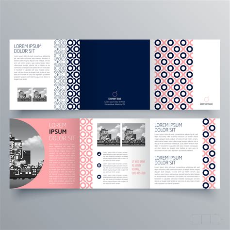 Tri Fold Brochure Template Minimalistic Geometric Design For Corporate