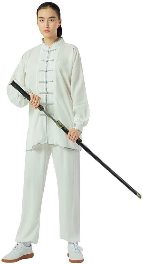 Unisex Adulto Tai Chi Uniforme Chin S Tang Terno Feminino Tai Chi