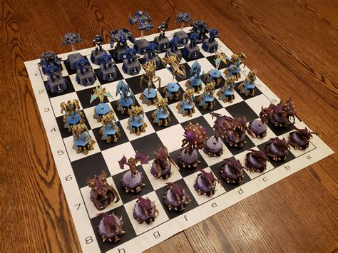 3D Printed / Painted StarCraft Chess Sets for Zerg, Protoss, and Terran. (150 hour project) : r ...