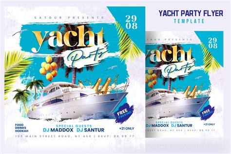 Yacht Party Flyer Template MasterBundles