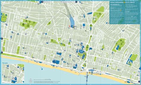 Brighton tourist attractions map - Ontheworldmap.com