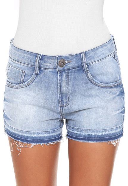 Short Jeans Denuncia Hot Pant Azul Compre Agora Dafiti Brasil
