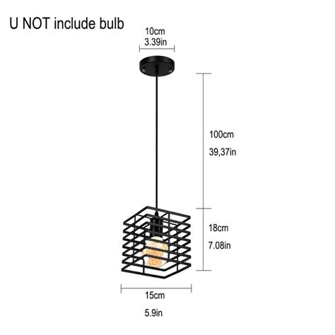 Rétro industriel suspension nordique noir métal Cage luminaires fer Lo