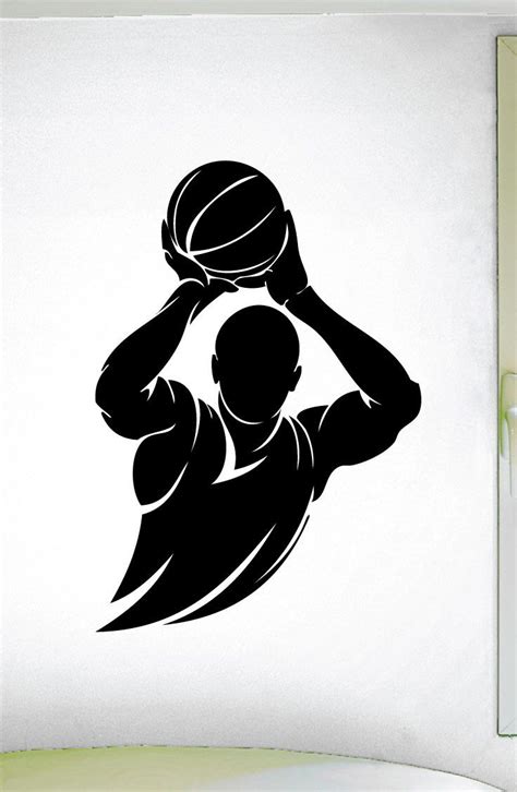 Boys Basketball Shooting Wall Sticker, 0291, Basketball Wall Decal ...