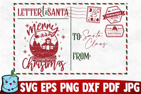 Letter To Santa Svg Cut File By Mintymarshmallows Thehungryjpeg