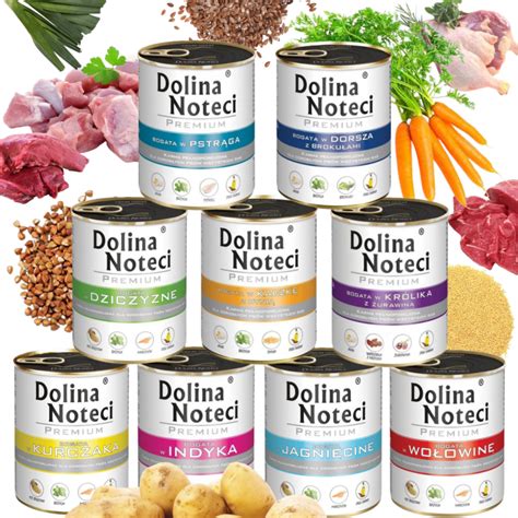 9x DOLINA NOTECI PREMIUM KARMA MOKRA DLA PSA 800 G MIX SMAKÓW Dobra