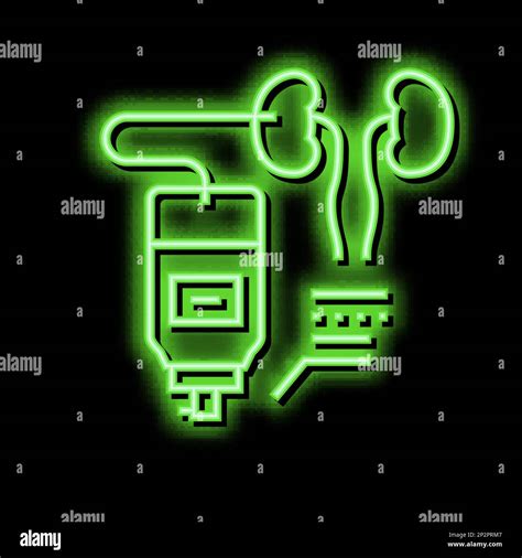 Nephrostomy Disease Neon Glow Icon Illustration Stock Vector Image