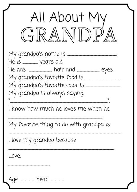 Grandpa Printables