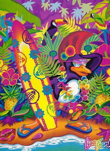 Lisa Frank Surfer Penguin Portfolio Lisa Frank Stickers Art
