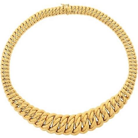 Collier Maille Américaine en Or Jaune 18 Carats Achat Vente sautoir