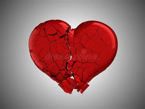 Hurt And Pain. Red Broken Heart Stock Illustration - Illustration of ...