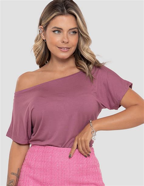 Blusa Ombro A Ombro Rosa Perfit