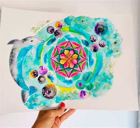 Lámina Original Mandala Delfín Tienda Mandalaweb