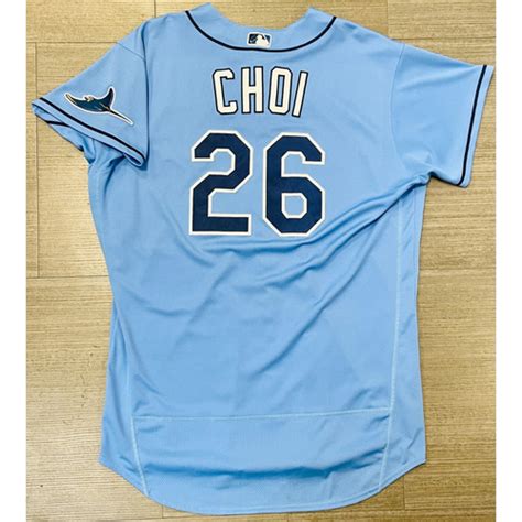 Team Issued Burst Jersey: Ji-Man Choi - 2022 | Tampa Bay Rays Auctions