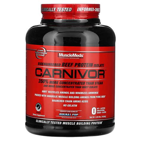 Musclemeds Carnivor Bioengineered Beef Protein Isolate Rocket Pop