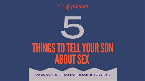 5 Things To Tell Your Son About Sex YouTube