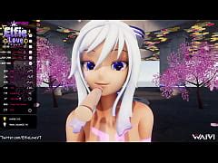 Pov Blow Job From Hentai Vtuber Elfie Love Cum On Face In Vr 3d