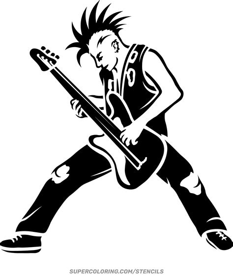 Plantilla De Punk Rock Manualidades De Papel Para Niños