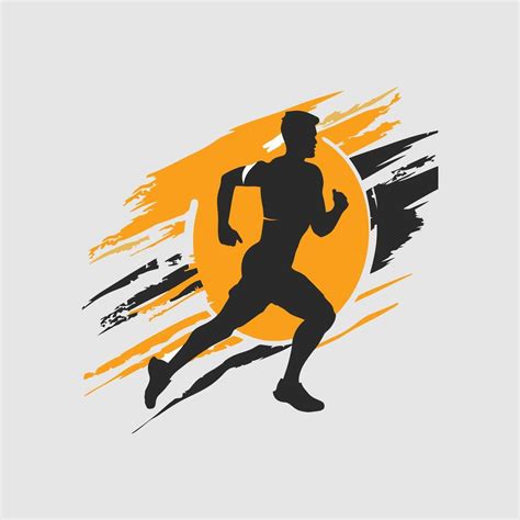 Athlete Running Marathon Logo Design 48391420 Vector Art At Vecteezy