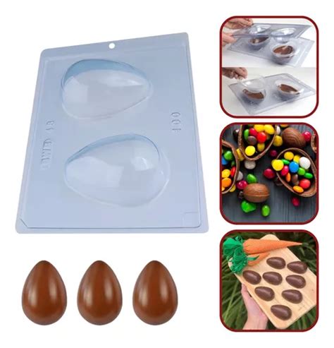 Kit 3 Formas Ovo De Páscoa 100g Acetato E Silicone 3 Partes MercadoLivre