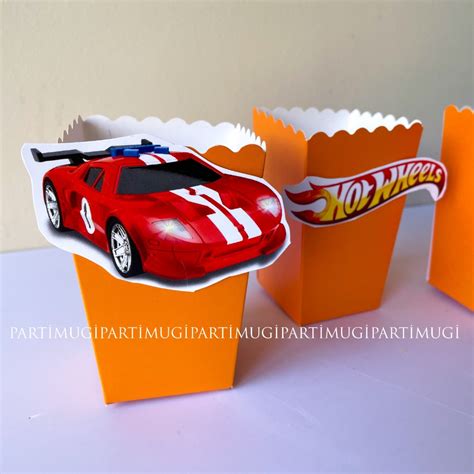 Hot Wheels Temalı Popcorn Kutusu partimugi