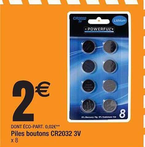 Promo Piles Boutons Cr2032 3v Chez Cora ICatalogue Fr