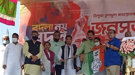 Bjp Leader Rajib Banerjee And Tripura Mla Ashis Das Join Trinamool