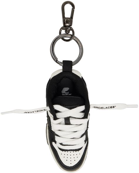 Off-White: Black & White OOO Keychain | SSENSE UK