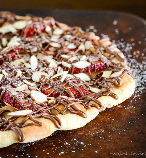 Strawberry Nutella Pizza Creations By Kara