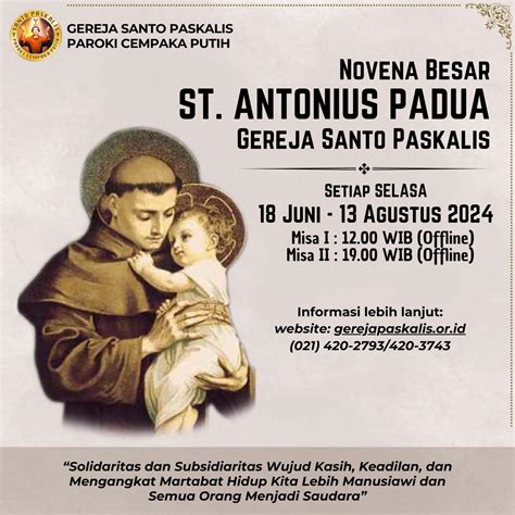 Warta Paroki Mingguan Juni Gereja St Paskalis