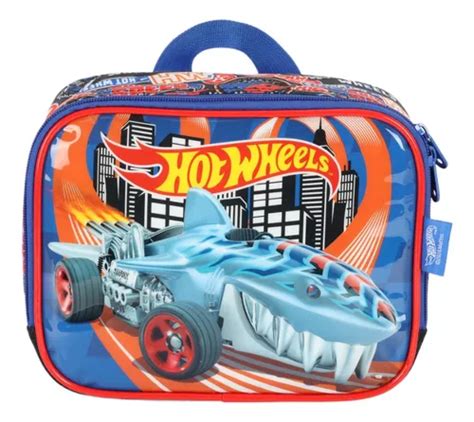 Lancheira T Rmica Hot Wheels Escolar Infantil Luxcel Azul Parcelamento Sem Juros