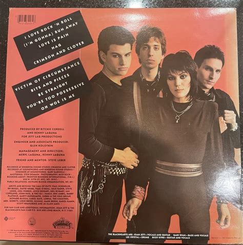 Vinyl Lp Rock S Joan Jett The Blackhearts I Love Rock N Roll