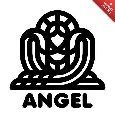 Modelo De Design De Logotipo De Anjo Preto Modelo De Design Gratuito