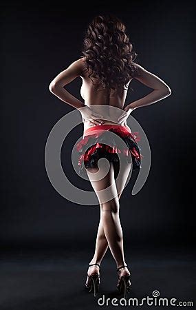 Graceful Naked Flamenco Dancer Posing In Studio Royalty Free Stock