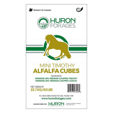 Huron Forages Mini Timothy Alfalfa Cubes Ritchie Feed And Seed Inc