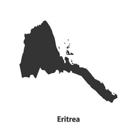 Premium Vector High Quality Silhouette Map Of Eritrea Isolated On