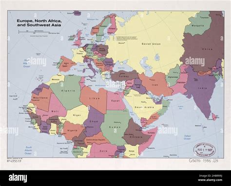 Europa Frica Del Norte Y El Suroeste De Asia Mapa Ca Fotograf A