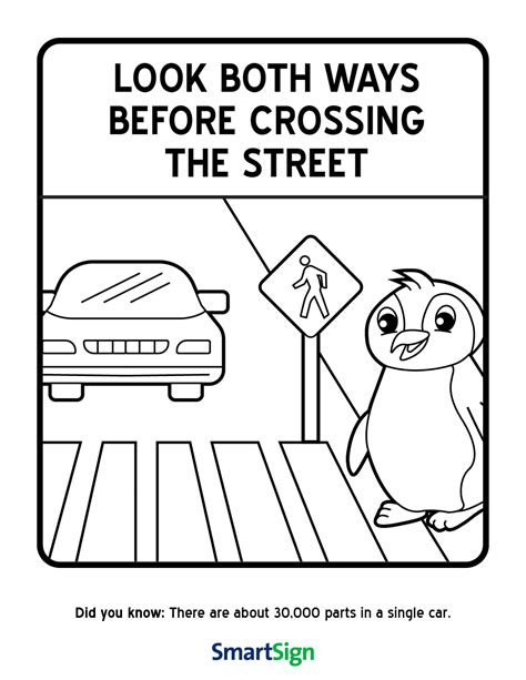 Warning signs coloring pages for kids