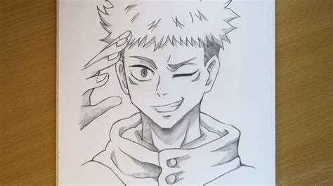 Learn To Draw Yuji Itadori Jujutsu Kaisen Easy Anime Drawing Tutorial Youtube